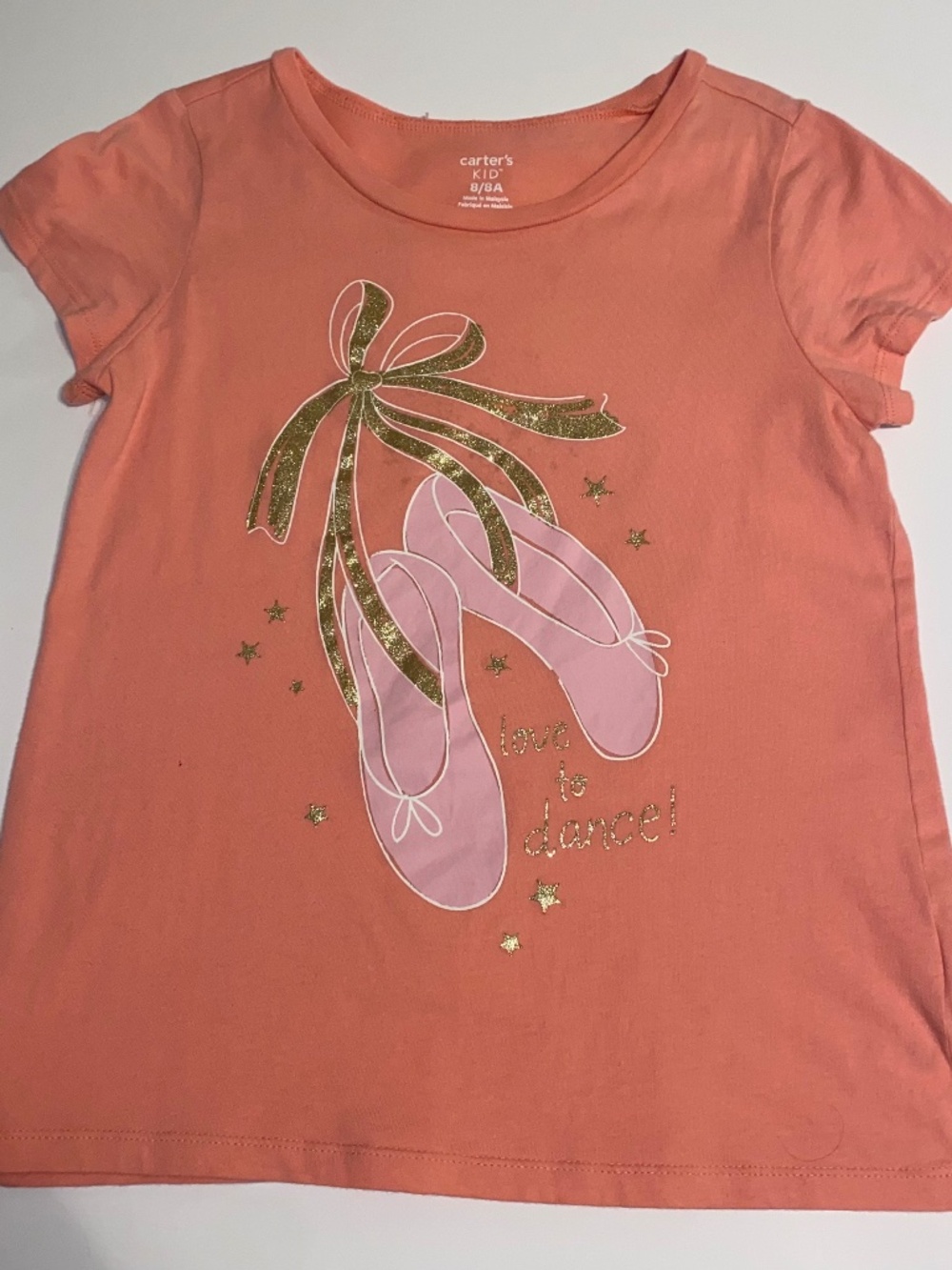 Carter’s Girls Size 8 Ballet Dance Graphic Tee